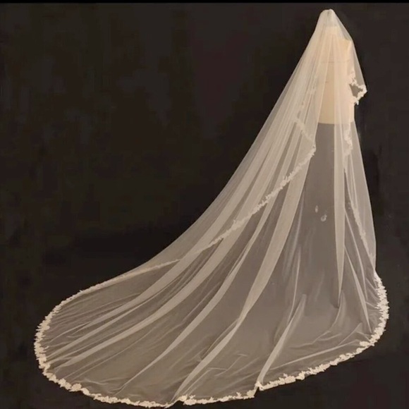 Cathedral Lace Wedding Veil with Comb
